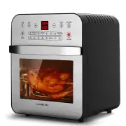 EUROCHEF 16L Digital Air Fryer with Rotisserie, Silver