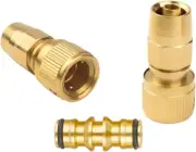 Set of Brass Garden Expanding Hose Joint Male Pipe Adaptor Repair with Quick Con