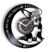 Love you to the Moon Corgi Vinyl Record Clock