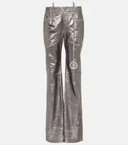 [The Attico] The Attico Metallic leather straight pants AU 14 metallic