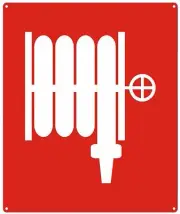FIRE HOSE SYMBOL sign 10x12 Red Reflective !!!-REF24-1027