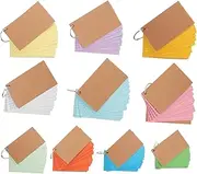 Gogogmee 10pcs Thick Paper Index Cards Holes for Writing Organizing Double-Sided Lined for Flashcards
