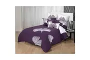 Kalista Aubergine Quilt Cover Set by Bianca