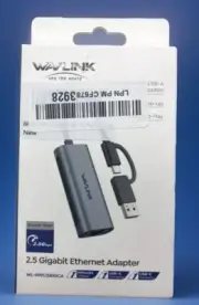 2.5g Ethernet Adapter USB 5Gbps Compliant w USB Spec. 3.0 2.0 & 1.1 NEW Wavlink