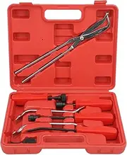 Drum Brake Puller Kit, 8Pcs 45 Steel Universal Drum Brake Tool Kit with Storage Box, Brake Spring Compressor, Drum Brake Adjusting Tool, Brake Spoon Set
