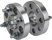 Yurefax 2Pieces 5/20/25/30/35mm PCD 4x100 Center Bore 60.1mm Wheel Spacer Adapter Flang 4 Lug Suit, for Car M12XP1.5 12xP1.25 Wheel Spacer Kit(Black 20mm P12x1.25 Silver)
