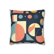 Modern Abstract Faux Suede Pillowcase, Cozy Decor, Home Accent, Artful Cushion,