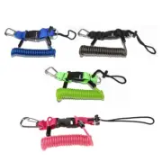 Underwater Diving Coil Camera Light Torch Lanyard Clip Buckle Strap