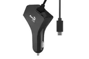 AeroCool Smart 45W 3A 2.25A USB Type-C Car Charger for Apple Android Laptop BLK
