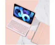 iPad 9.7 Keyboard Case with Mouse&Backlits&Pencil Holder, Slim Magnetically Detachable Wireless Keyboard for iPad 2018 (6th Gen) - Pink