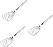 Ciieeo 3 pcs Stainless Steel Cooking Shovel Slotted Turner for Frying Fish Steak Kitchen Tool with Long Handle for Easy Use for Home Restaurant Cooking