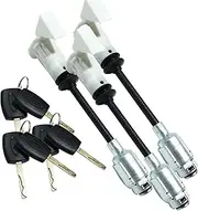 1343577 4M5AA16B970BA Long Type Rod Bonnet Release Lock Latch Repair Kit Key Set, for Ford, for Focus, for MK2 2004-2012 Engine Hood Security(3 Sets)