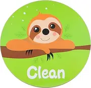 CATIEBYE Reversible Dishwasher Indicator Magnet Double Sided Clean Dirty Sign for Washing Machine Laundry Funny Design for Home and Housewarming