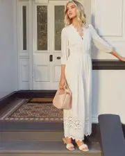[Belle & Bloom] All Eyes On Me Midi Dress - White