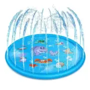 Outdoor Kids Splash Sprinkler Water Play Pad Mat Inflatable Spray Pool Toy