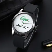 在飛比找蝦皮購物優惠-Lacoste 時尚品牌簡約休閒矽膠情侶手錶女士男士矽膠錶帶