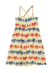 Bobo Choses Kids Ribbon Bows Printed Dress (2-10 Years) - Yellow - 2-3Y (2 Years) 2-3Y (2 years)