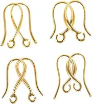 Operitacx 8pcs DIY Earring Hooks Hypoallergenic Ear Wires for Handmade Jewelry Making for Crafting Unique Earrings Safe Secure Replacements