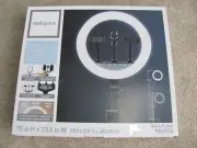 Realspace 14" LED Ring Light 3 Phone Mounts 1 Microphone Mount Extendable Tripod