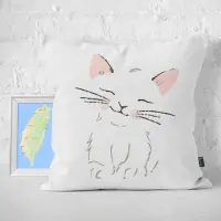 在飛比找momo購物網優惠-【IHERMI】貓咪插畫B 抱枕套 IHERMI 台灣製 抱