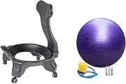 Generic Ball Chair for Posture Support and Exercise Training, Purple