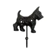 Scottie Dog Hook Wall Mount Hat Coat Hanger Pet Leash Holder Key Ring Storage