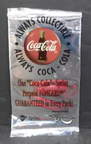 Vtg. NOS Coca-Cola Sealed Score Board Collectible Cards Sprint Prepaid Foncard