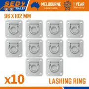 10Pcs 96 x 102mm Lashing D Ring Zinc Plated Tie Down Points Anchor Ute Trailer