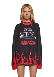 [Dolls Kill x Von Dutch] Motocross Long Sleeve Tee