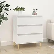 Sideboard White, 60x35x70 cm Engineered Wood, Modern Storage Cabinet for Hallway, Living Room, Buffet Cupboard Furniture