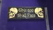 Wood Carving Pyrography Hangable Plaque: This Too Shall Pass