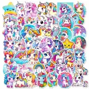 Unicorn Animal Stickers Laptop Water Bottle Phone Case Skateboard Decals 50 Pcs