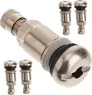 Metal Tire Valve Stem Kit 5pcs Replacement for Car Truck Bike Leakproof High-Pressure Resistant DIY Fitment