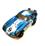 AFX TOMY SRT RACEMASTERS SHELBY DAYTONA COBRA BLUE/WH #9 HO Slot Car- EXCELLENT!