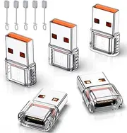 USB to USB C Adapter 5Pack, USB-C Female to USB A Male OTG Type C Converter for iPhone 16 Charger, iPhone 15/14/13 Pro Max, Apple Watch Ultra, AirPods, iPad, Samsung Galaxy S24, Car