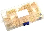 JWQFBC Guitar Screw Assortment Kit for Hardware Components and Accessories Box for Pickup, Gold