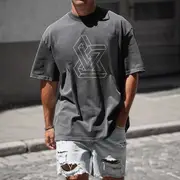 Physical Penrose Ladder Simple Graphic Print Loose Men's T-Shirt