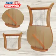 Kinnor Harp 10 Strings | King David Harp,Handcrafted Davidic Harp with Bag & Key