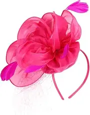 [AKOOSY] Fascinator Hat for Women Elegant Flower Headband Versatile Tea Party Wedding Headpiece Stunning Accessory for Ladies Easy to Wear present for Friends