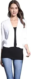 [Sofishie] 3/4 Sleeve Cropped Open Cardigan