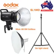 Godox SL100D LED Video Continuous Light 5600K + 95cm Softbox + Light Stand