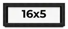 16x5 Shadow Box Black Rustic Barnwood Display Frame | 1.125 Inch Deep | 0.875 I