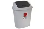 23L Plastic Bin with Swing Lid Top Heavy Duty Waste Rubbish Garbage Trash Can