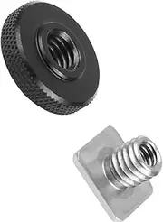 Aluminum Alloy Cold Shoe Base 3/8" to 1/4" Thread Adapter Screw Single-Layer Cold Shoe Mount Seat for Camera