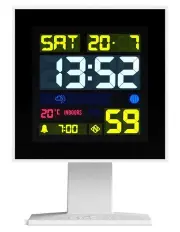 [Newgate] Monolith Lcd Alarm Clock in White