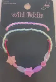 Wild Fable 3 Pack Multi Color Ages 15+ Glow In The Dark Anklets