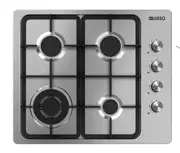 600mm Stainless Steel Gas Cooktop with Wok Burner, FFD, Cast Iron Trivets