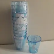 12 Captain Morgan Loco Nut Shot Glasses Plastic Blue Party Beach NIP