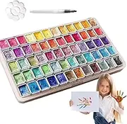 Epoxy Resin Color Pigment,Shimmer Pearl Pigment | 60 Colors Shimmer Portable Mineral Painting Palette Supplies for Art Making Decoration Artists Beginners