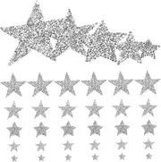 GRADENEVE 50Pcs Glitter Star Iron Patches Decorative Rhinestone Stickers for DIY Clothing Caps Bags Elegant Skin Friendly Repair Easy to Use and Durable